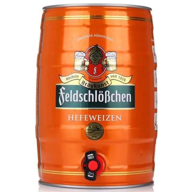 Bom 5L Bia pháo đài Feldschlosschen Hefeweizen 5%
