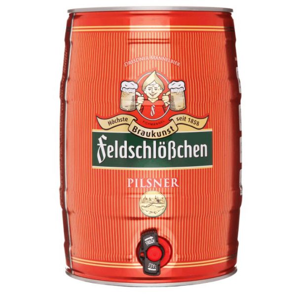 Bom 5L Bia pháo đài Feldschloesschen Pilsner 5L