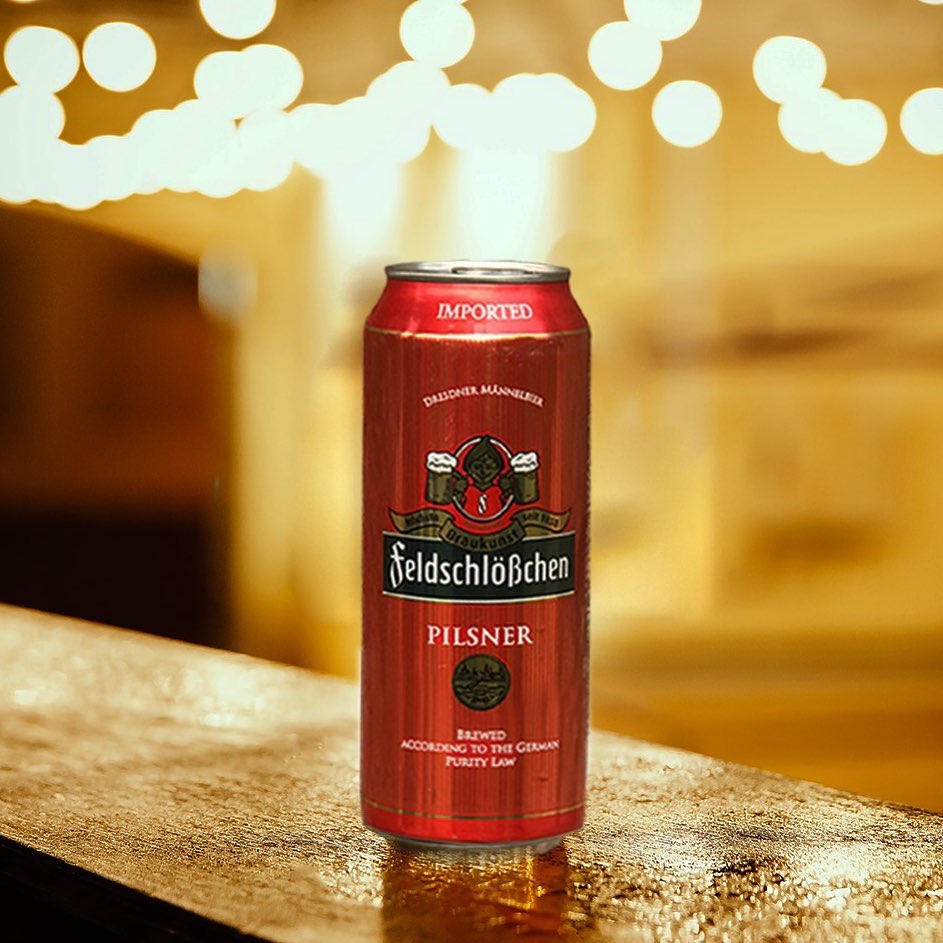 Bia pháo đài Feldschloesschen Pilsner 4,9% – thùng 24 lon 500ml