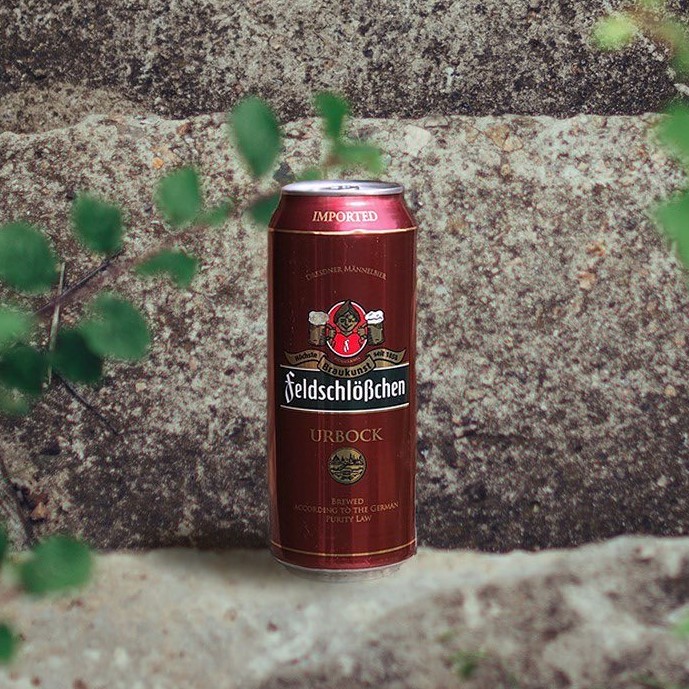 Bia pháo đài Feldschloesschen Urbock – Bia đen 7% thùng 24 lon 500ml